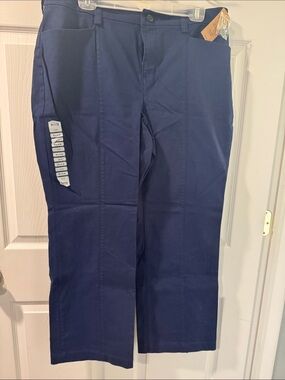 Duluth Trading Co Navy Straight-Leg Women's Trousers